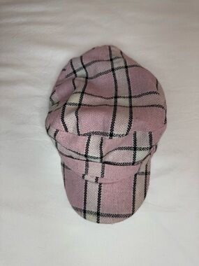 Mudd Pink Plaid Newsboy Cap
